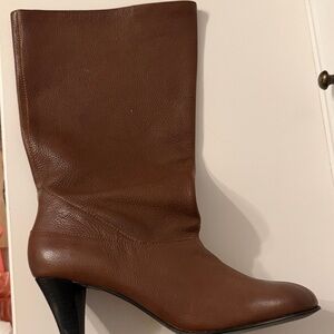 Saks Fifth Avenue Brown Heeled Boots